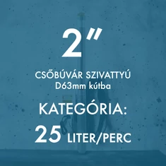 2"-os csőbúvár Minimum kútátmérő D63