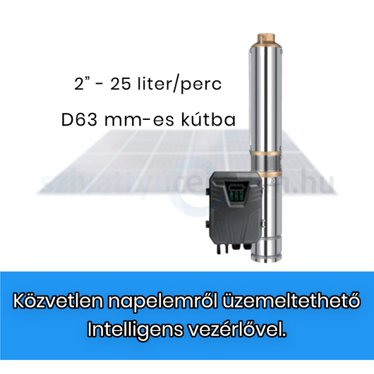 NAPELEMES Csőbúvár szivattyú  2" DC 2NERO2-64/48 400W vezérléssel